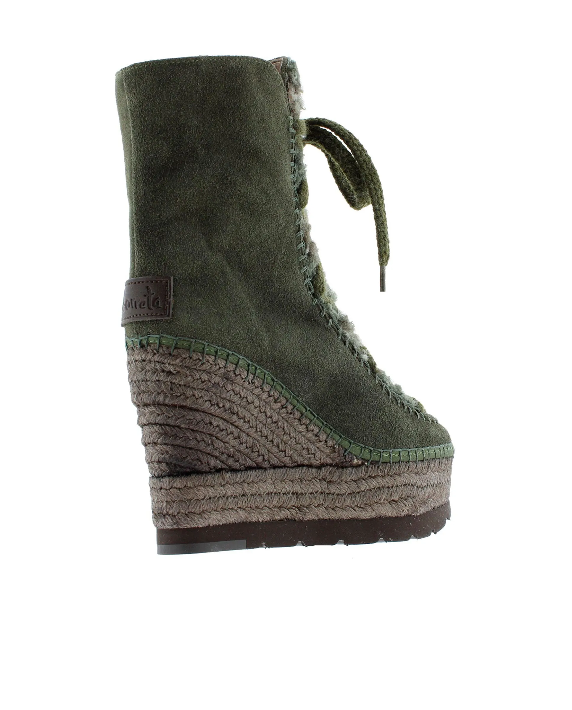 Botin borreguito en serraje kaki Tilo 7
