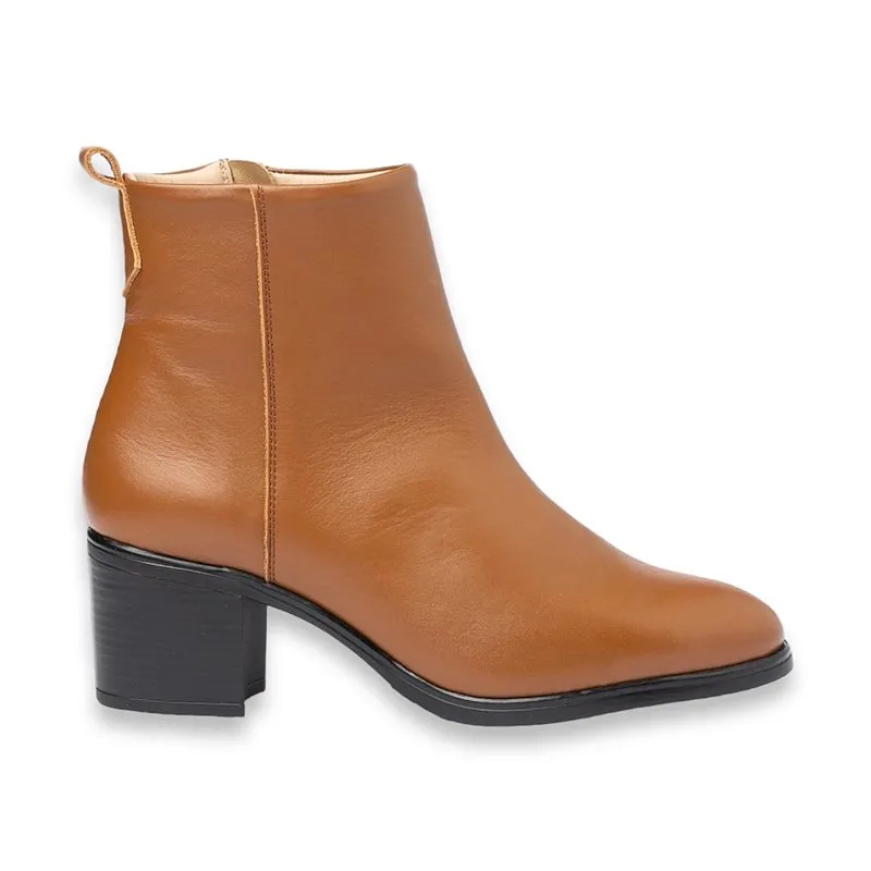 Botines Mujer Piel Napa Suave Plantilla Piel Y Gel 1302 Cuero, de Eva Mañas