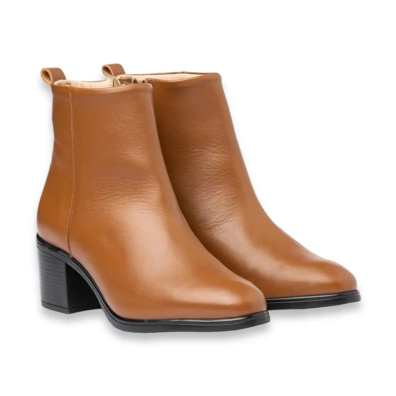 Botines Mujer Piel Napa Suave Plantilla Piel Y Gel 1302 Cuero, de Eva Mañas