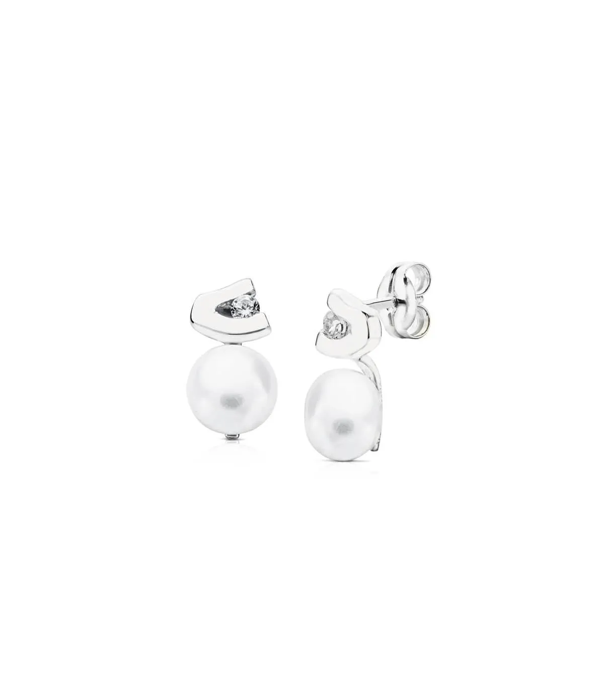 Boucles d'oreilles or blanc Treva 18 Carats