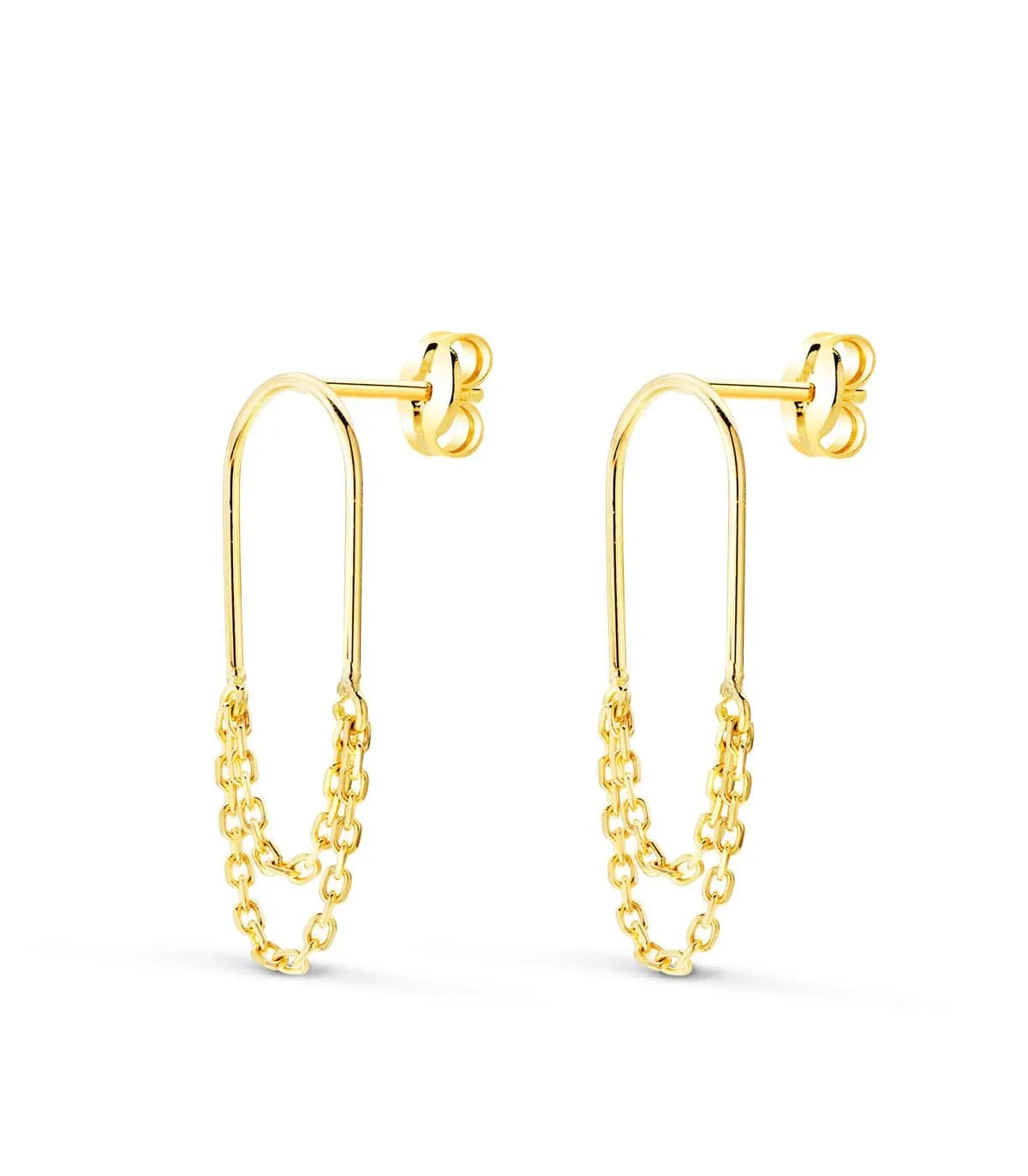Boucles d'oreilles Sand Clip & Chain Or 18K