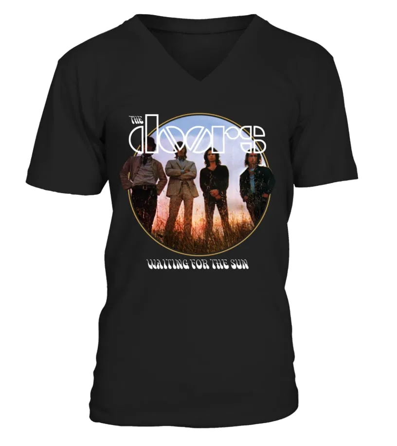 BSABK. THE DOORS  WAITING FOR THE SUN CAMISETA CUELLO EN V UNISEX