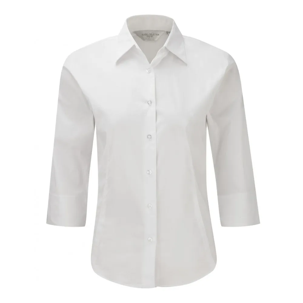 Camisa ajustada manga 3/4