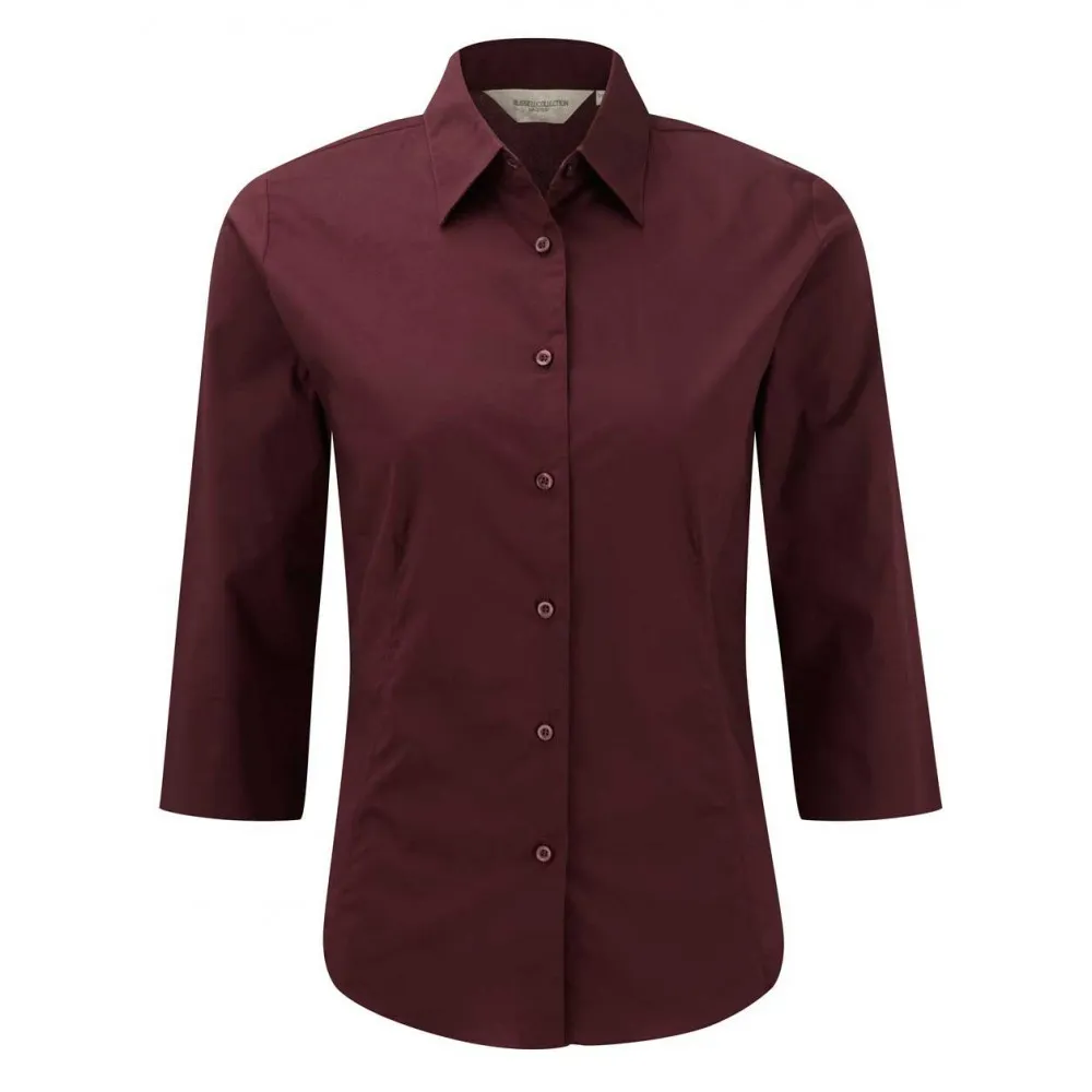Camisa ajustada manga 3/4