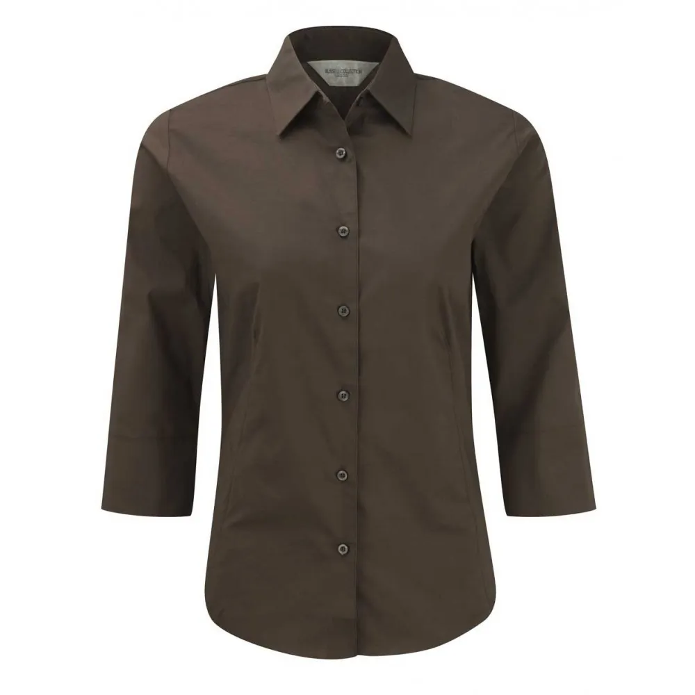 Camisa ajustada manga 3/4