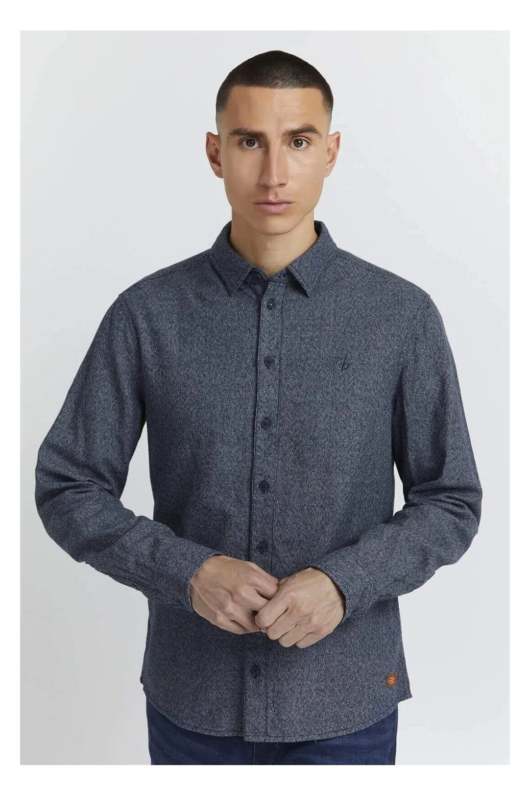 Camisa hombre manga larga azul