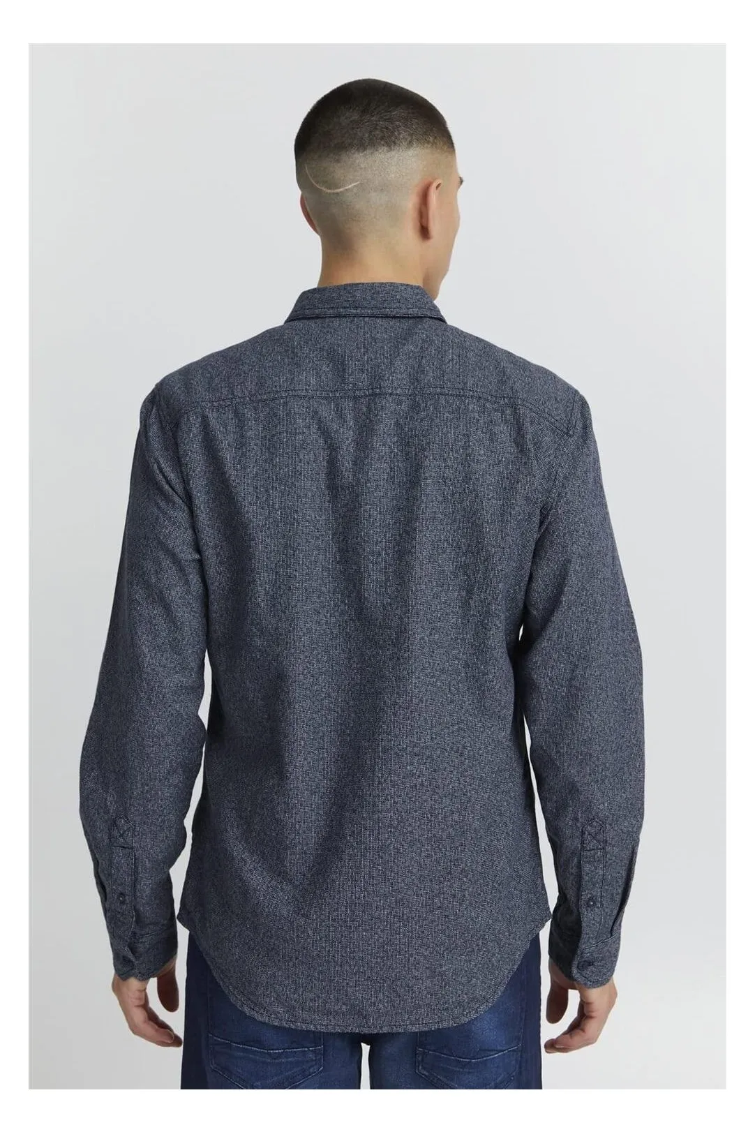 Camisa hombre manga larga azul