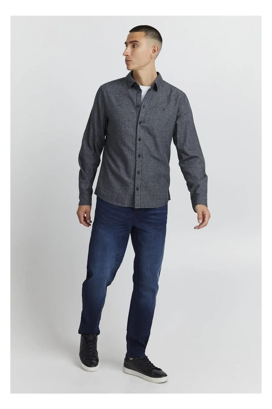 Camisa hombre manga larga azul