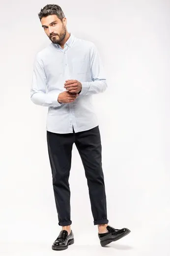 CAMISA OXFORD LAVADA MANGA LARGA