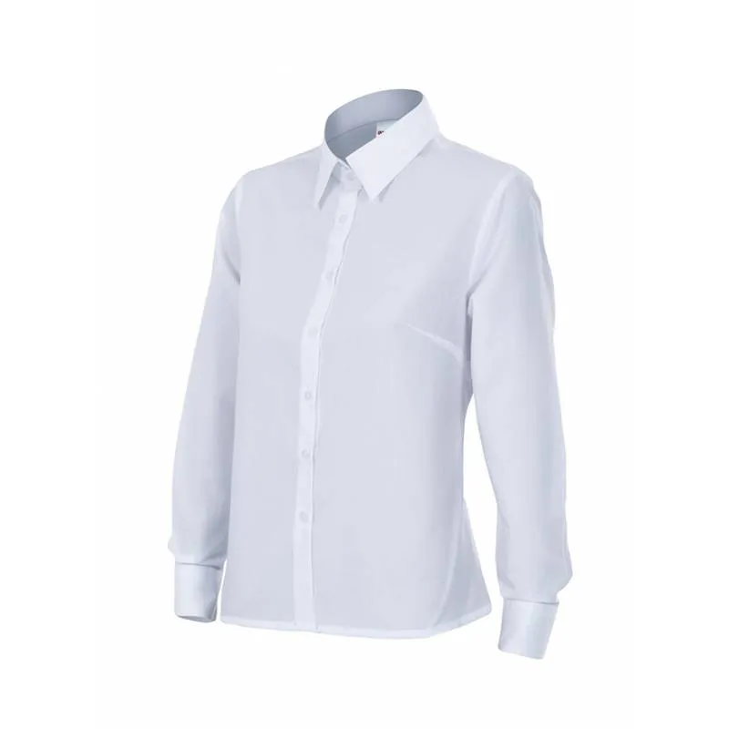 Camisa señora manga larga entallada