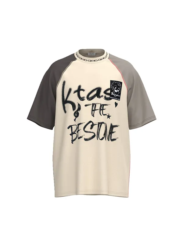 Camiseta de manga corta extragrande con manga raglán Street