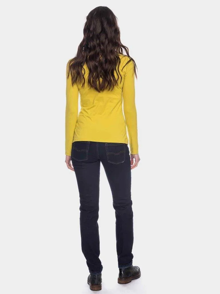 Camiseta Deborah manga larga algodón orgánico amarillo