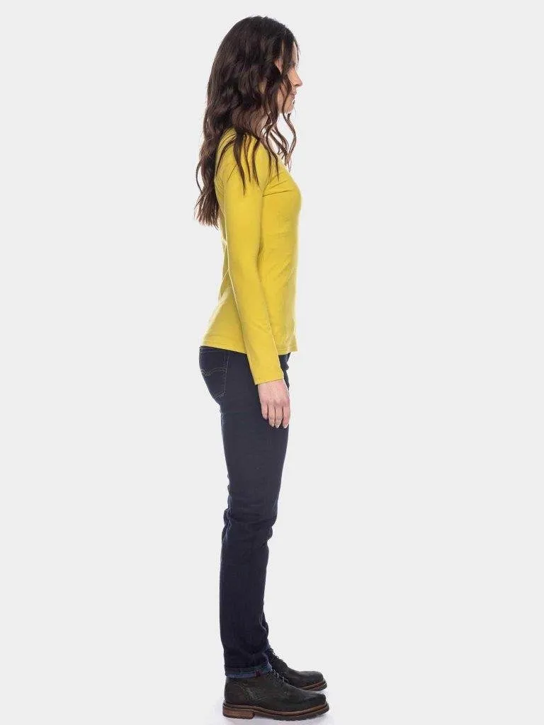 Camiseta Deborah manga larga algodón orgánico amarillo