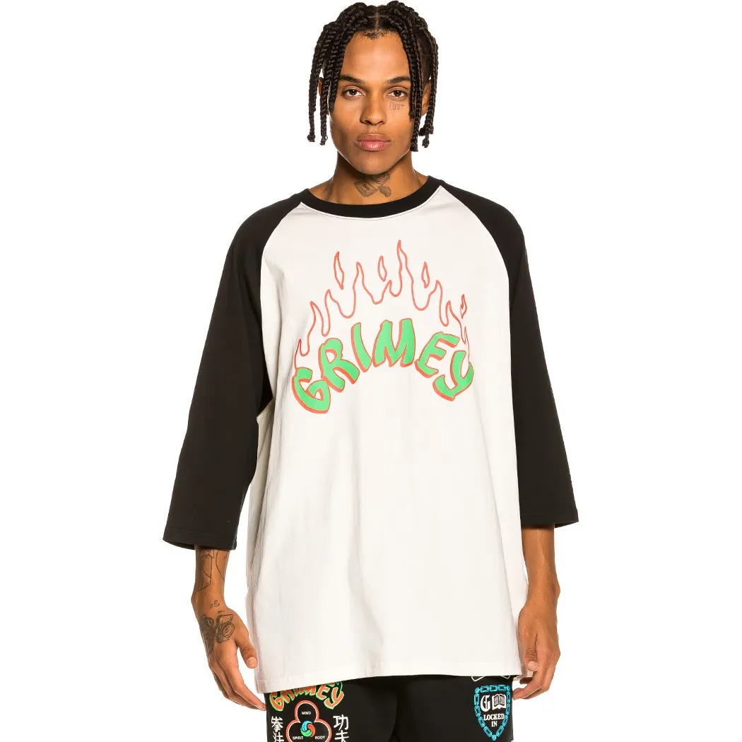 CAMISETA GRIMEY MANGA LARGA 3/4 UNISEX  RAGLAN “DESTROY ALL FEAR” – BLACK | FALL 21 REF. GRT112BLK NEGRA