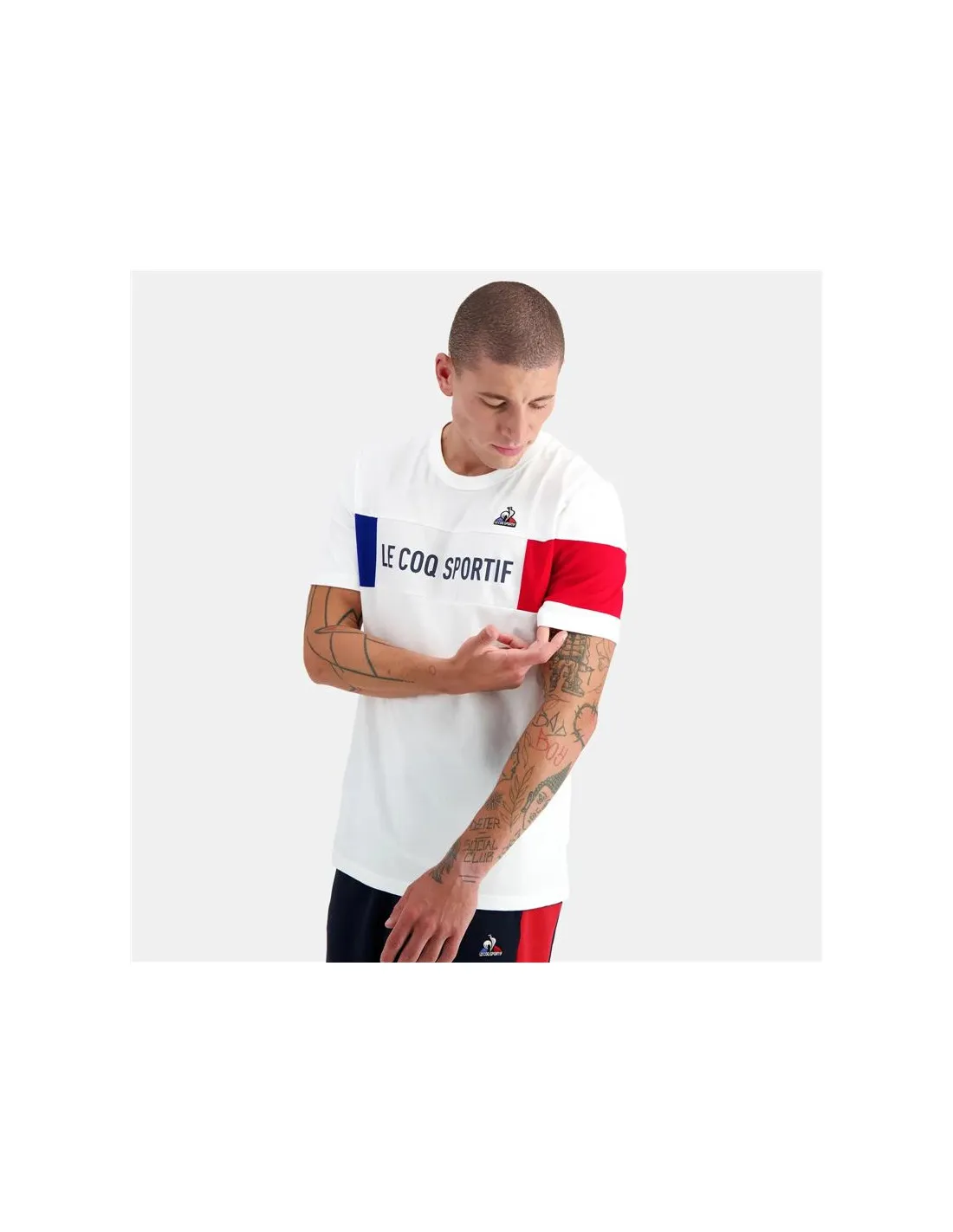Camiseta Le Coq Sportif Tricolore SS Nª 1 Blanco Hombre