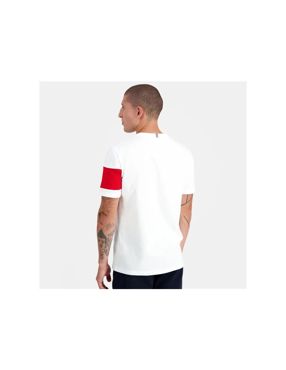 Camiseta Le Coq Sportif Tricolore SS Nª 1 Blanco Hombre