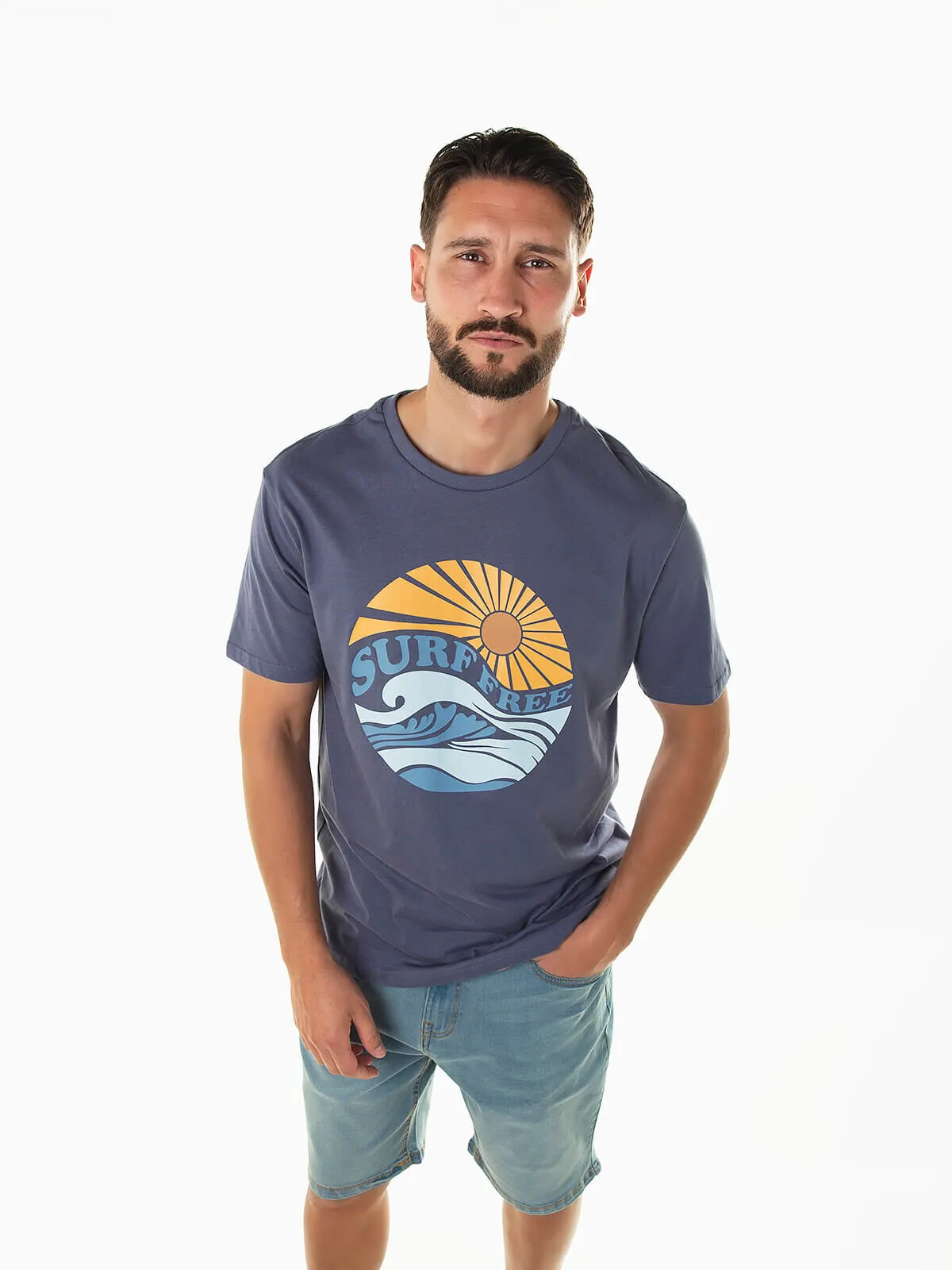 Camiseta manga corta gris oscuro