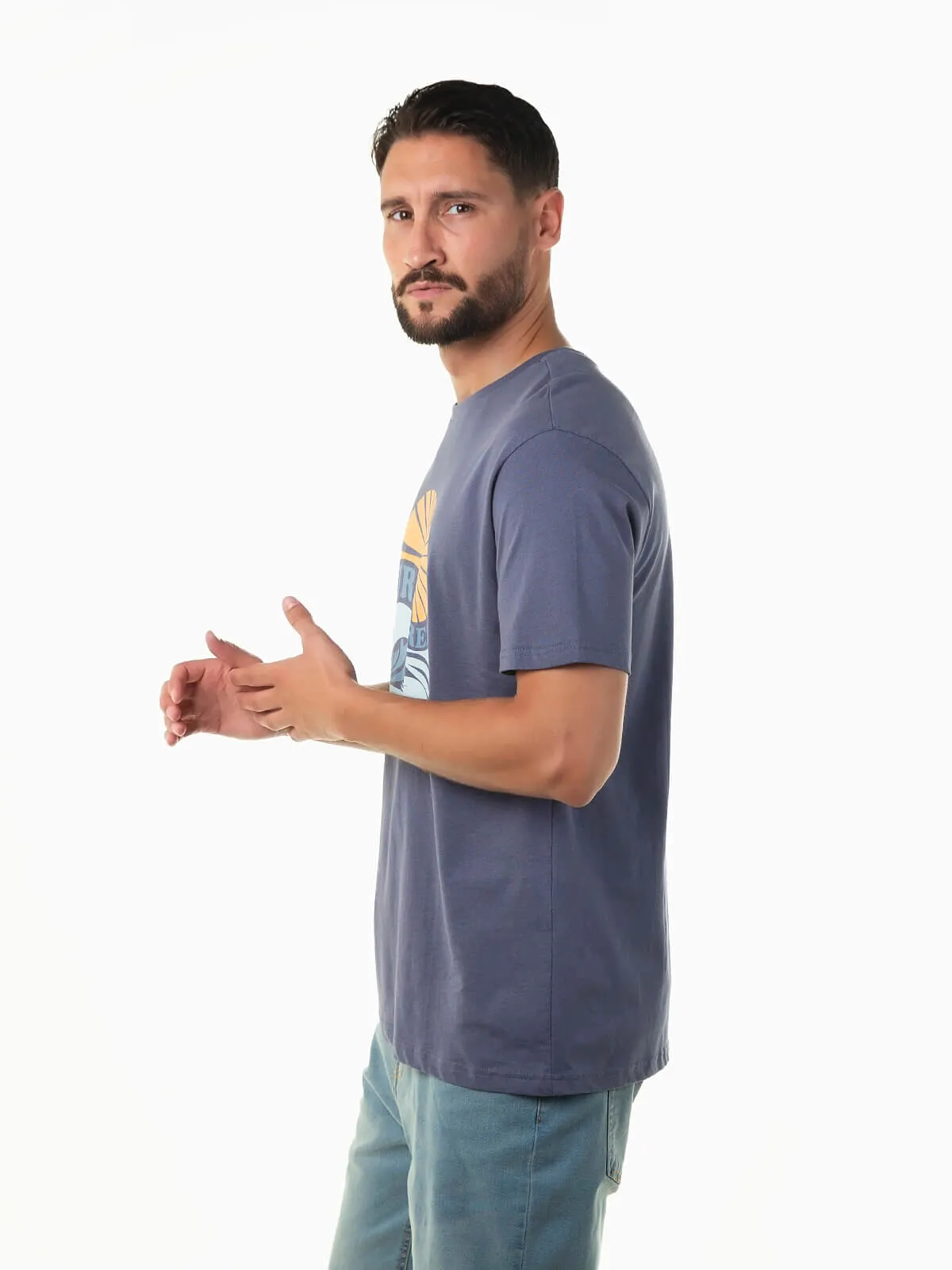 Camiseta manga corta gris oscuro