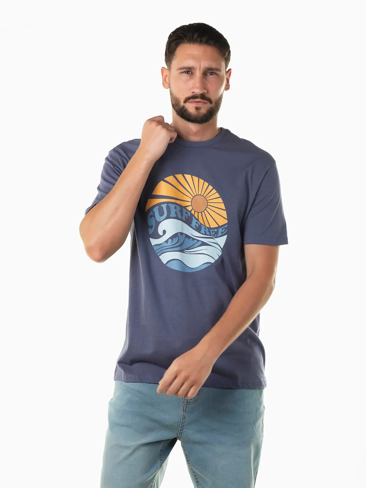 Camiseta manga corta gris oscuro