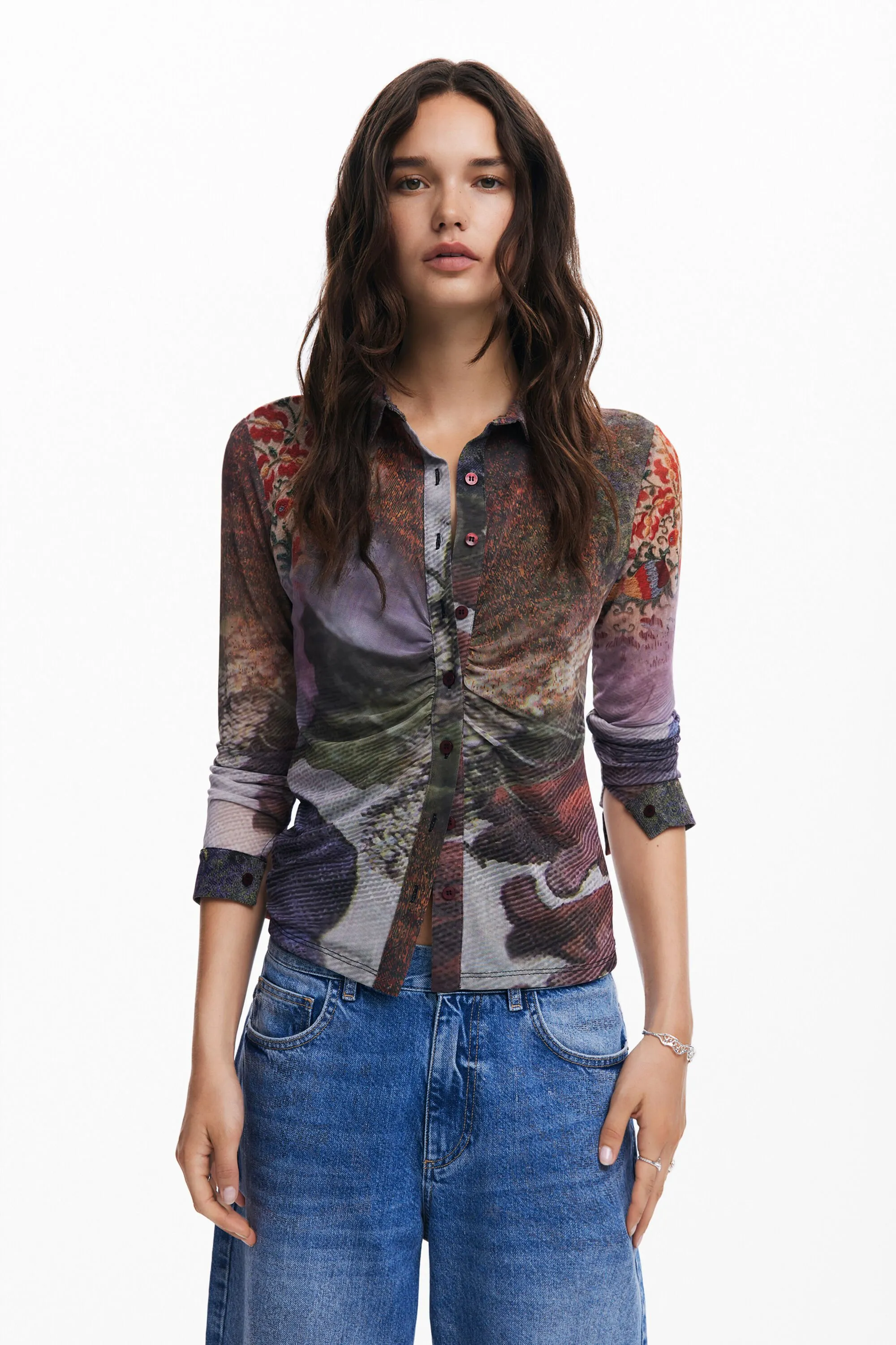 Camiseta manga larga bosque otoñal