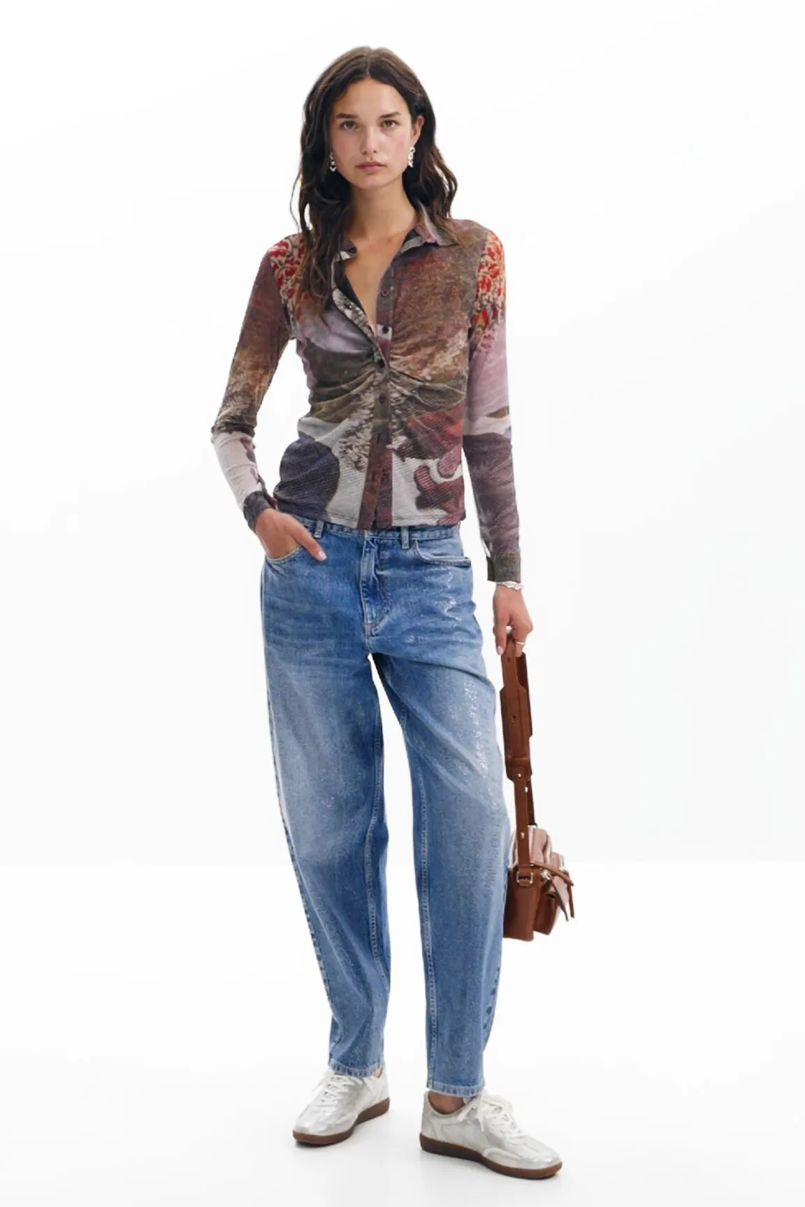 Camiseta manga larga bosque otoñal