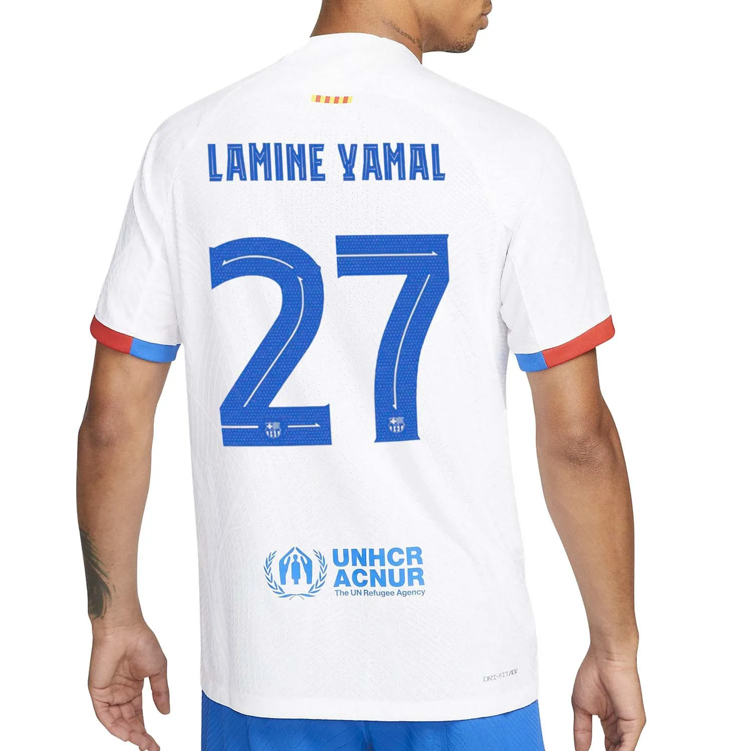 Camiseta Nike 2a Barcelona Lamine Yamal 23 24 DF Match P UCL