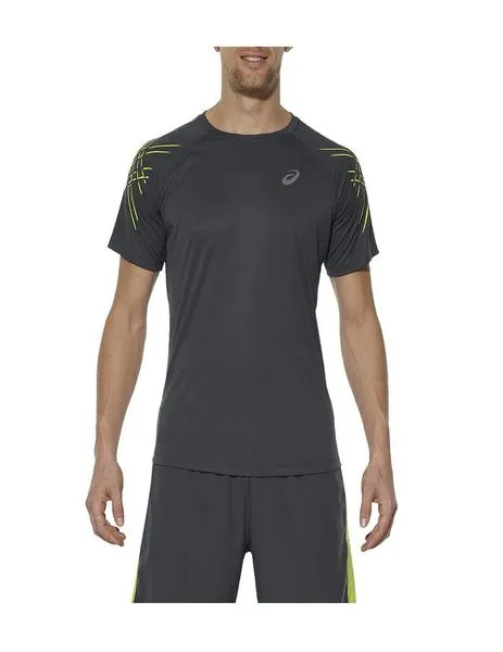 Camiseta Running Asic´s Stripe Top Gris