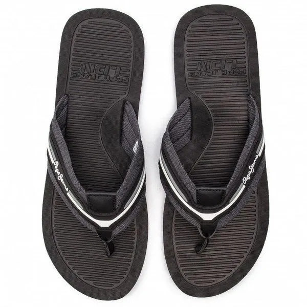 Chanclas para hombre PEPE JEANS Off Beach Chambray color negro