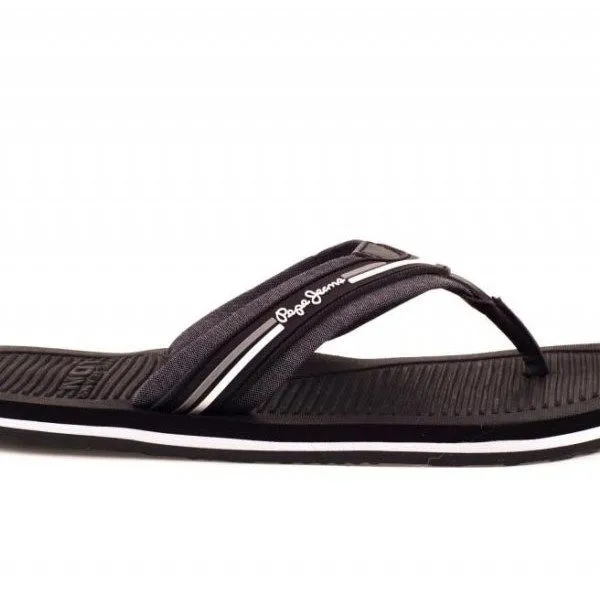Chanclas para hombre PEPE JEANS Off Beach Chambray color negro