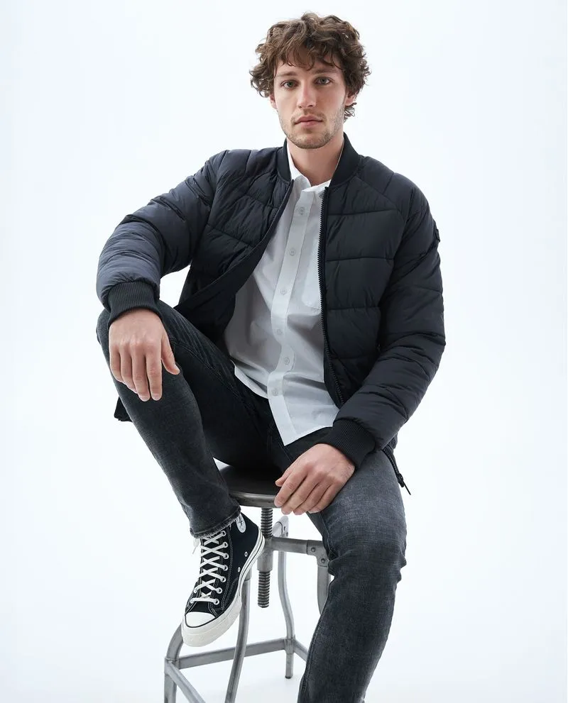 Chaqueta abullonada para hombre