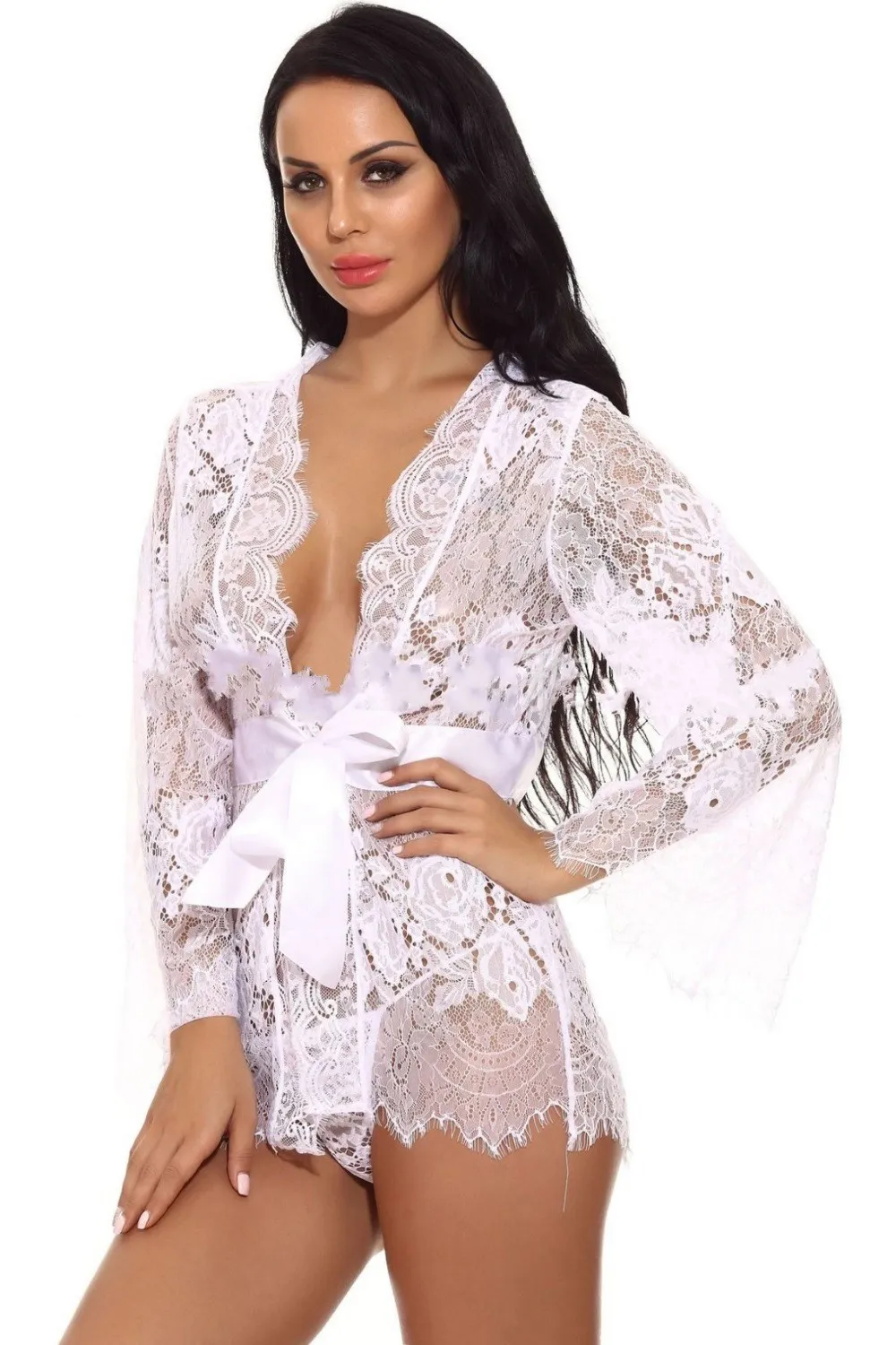 Chaqueta de encaje blanca