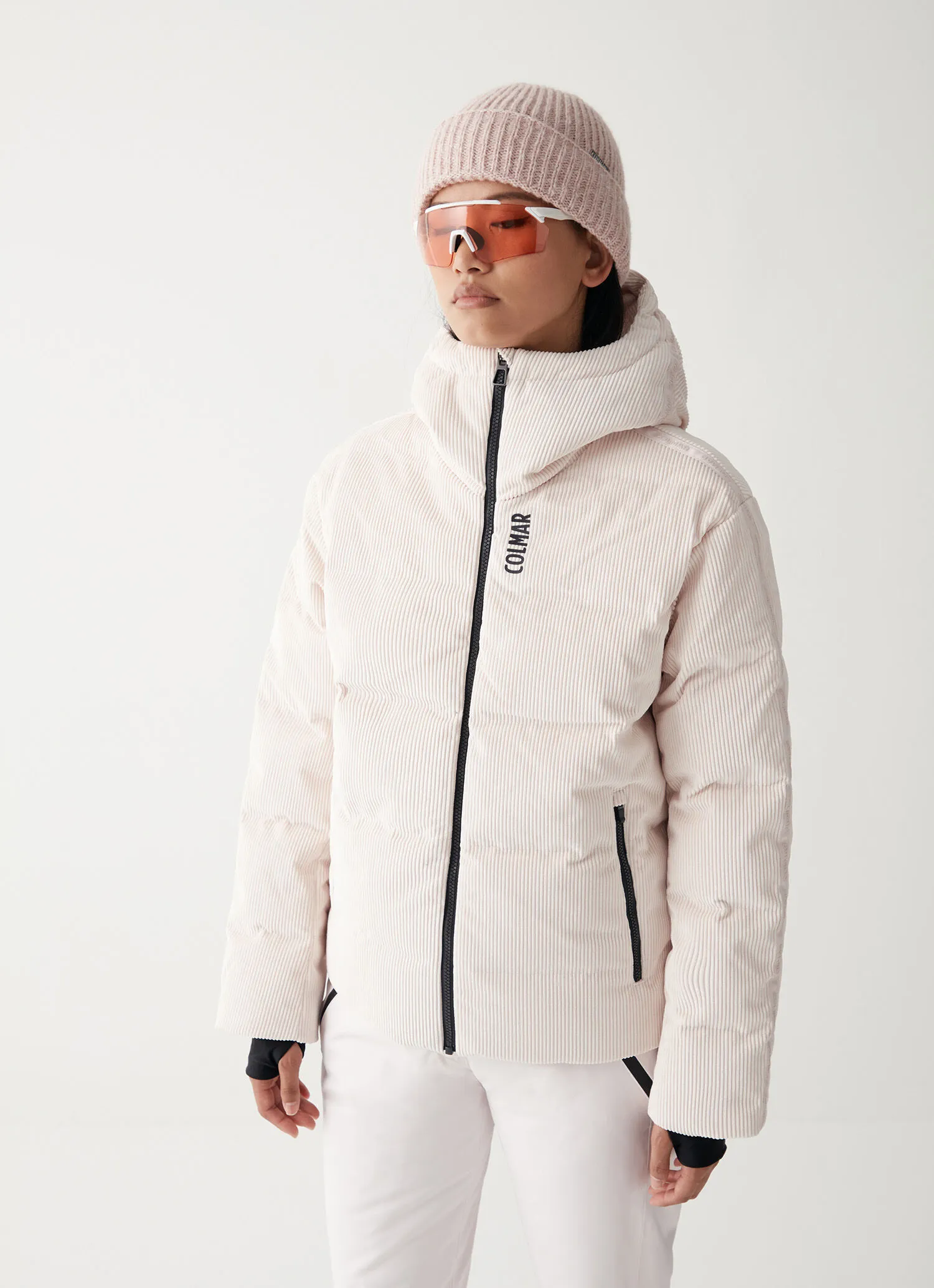 Chaqueta de esquí puffy con cinta personalizada