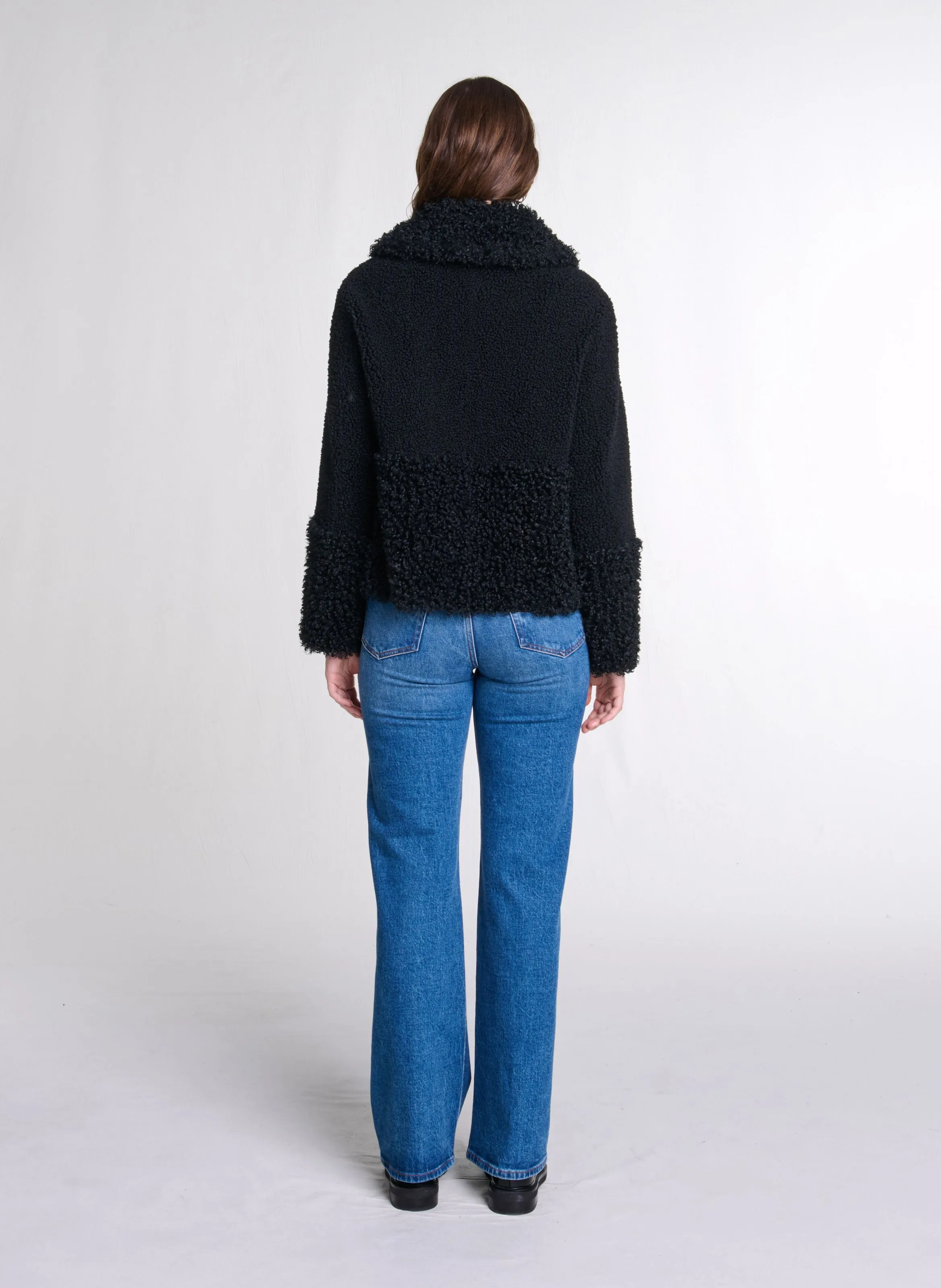 Chaqueta de traje recta  en negro