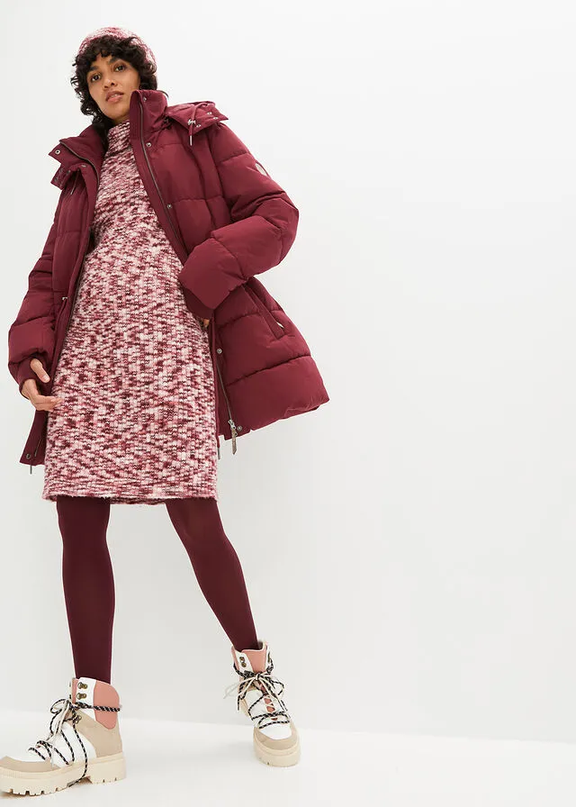 Chaqueta guateada rojo avellana
