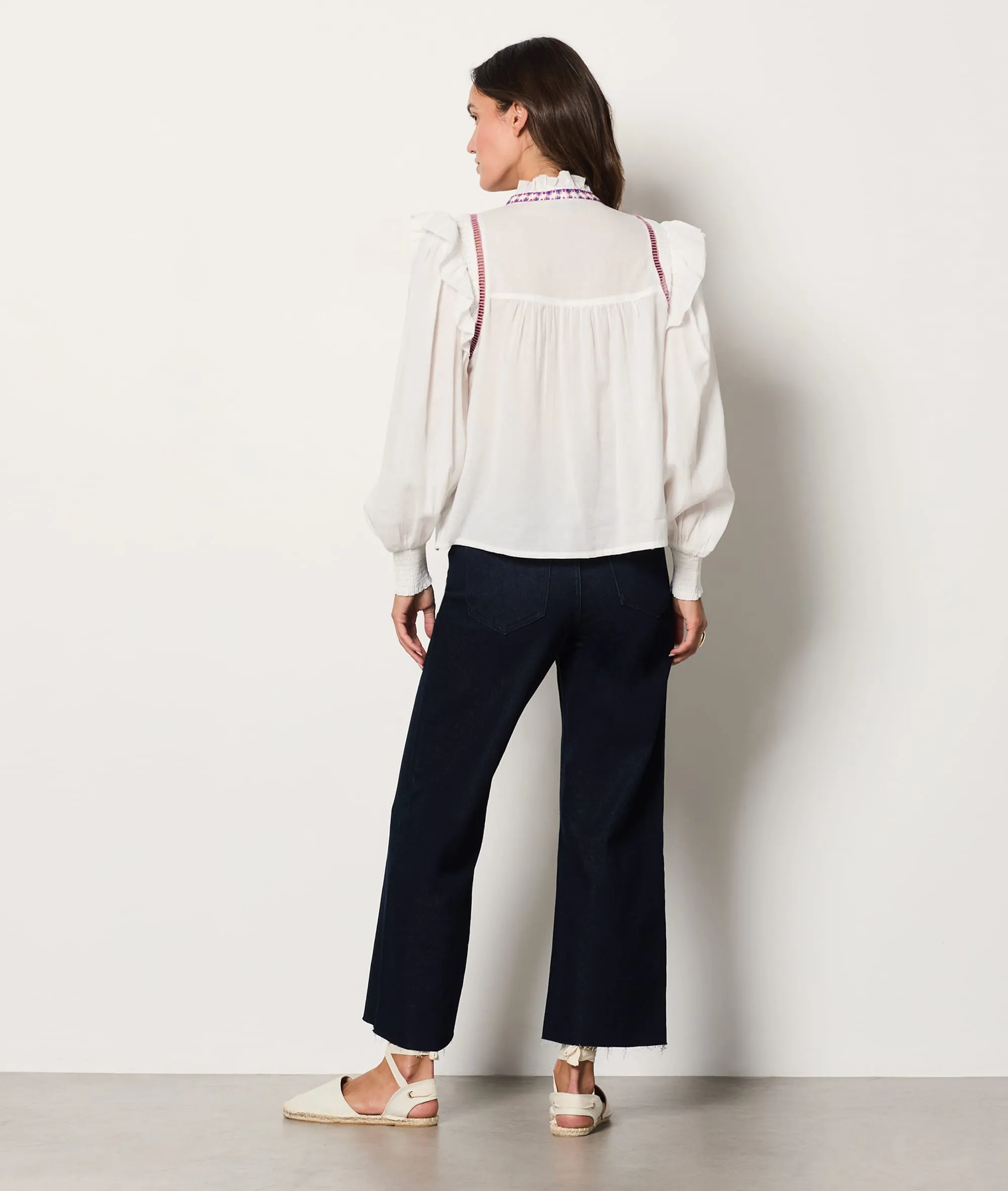 CHEMISE BRODéE HELENA BROD ECRU  ETAM