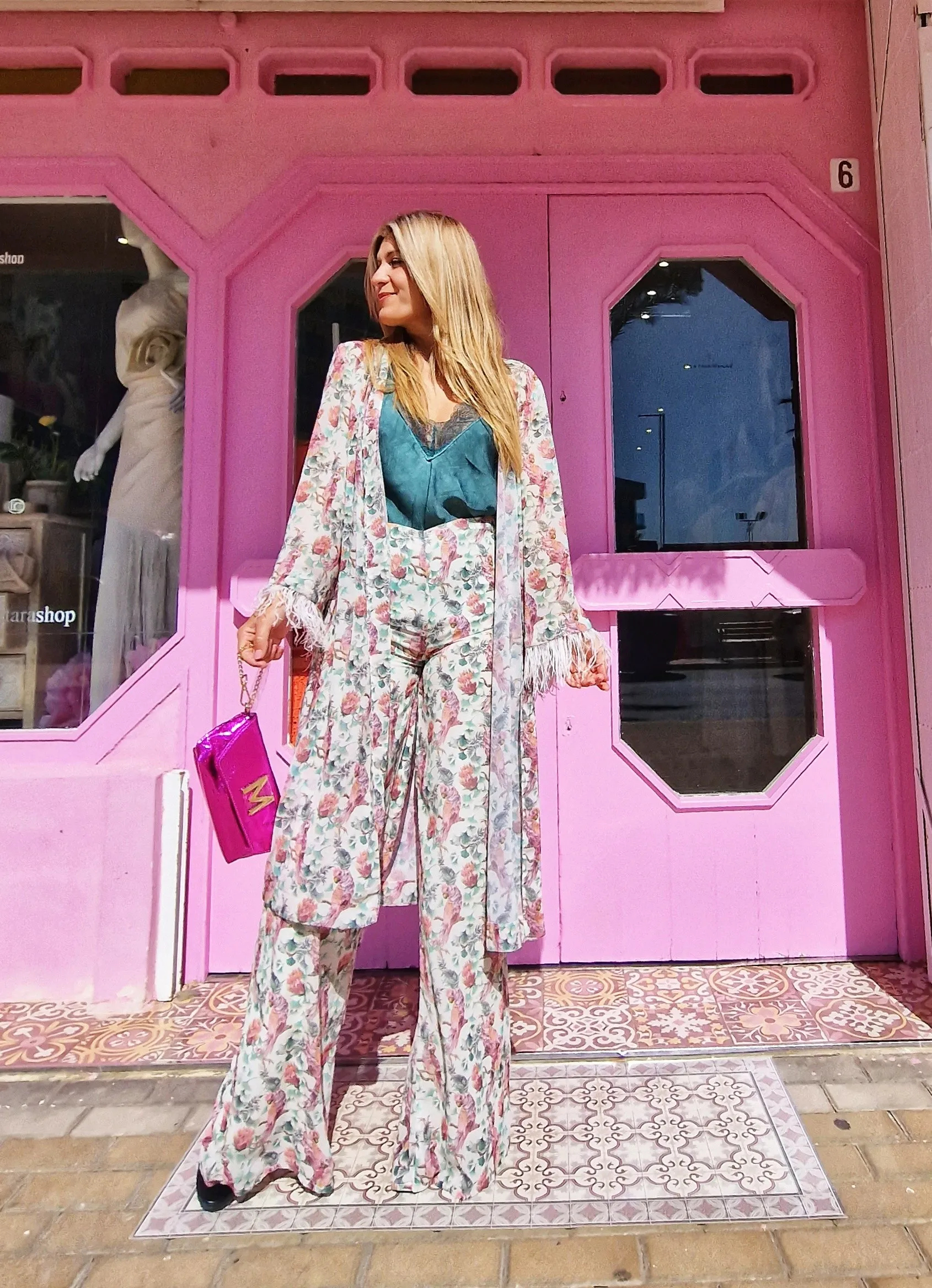 Conjunto pantalon y kimono