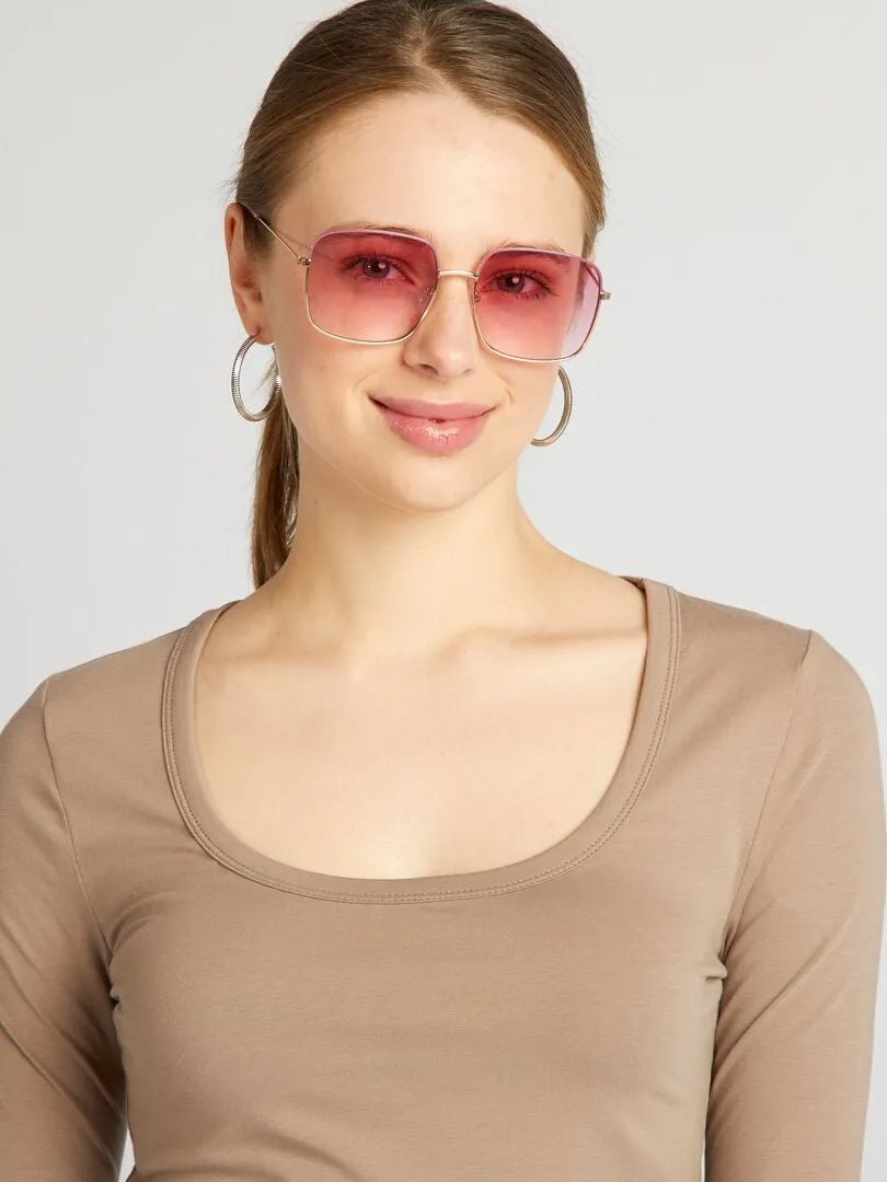 CROPTOP DE MANGA LARGA  BEIGE