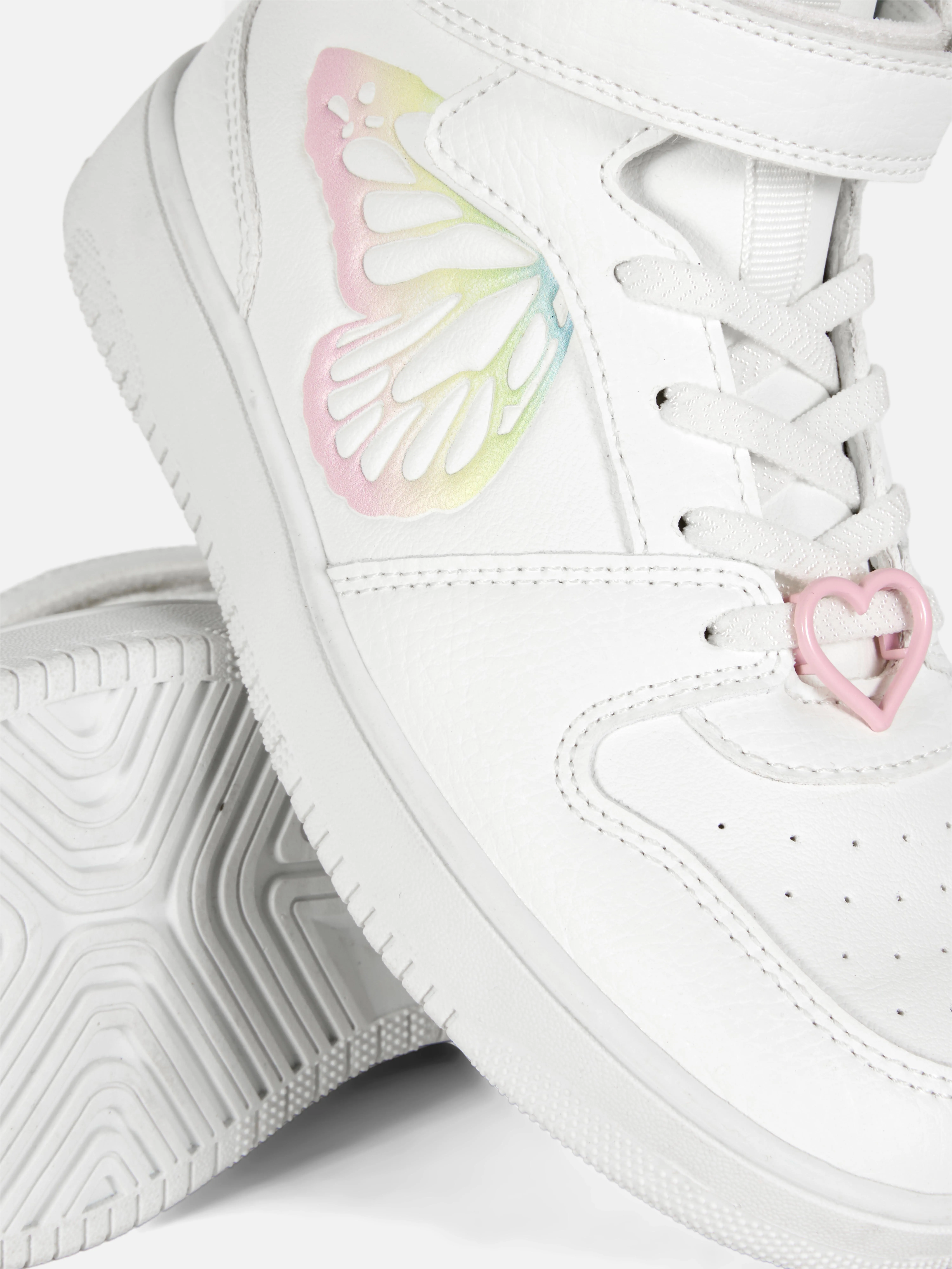 Deportivas altas con mariposa con efecto degradado