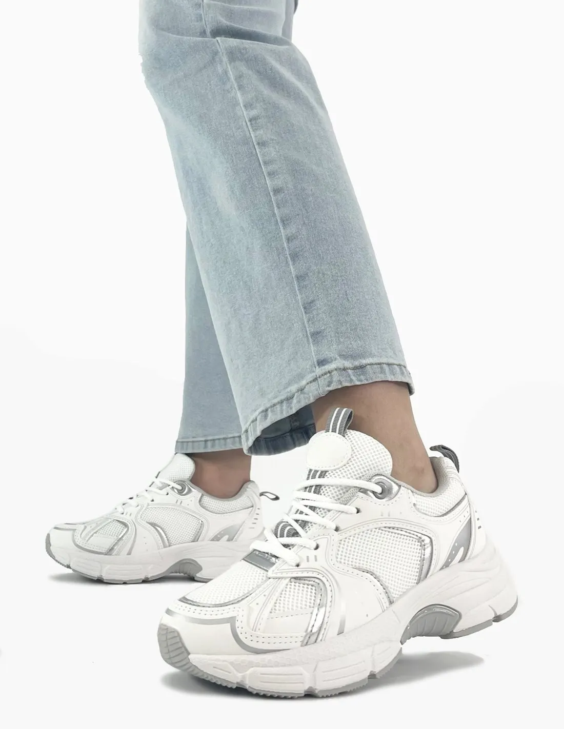 Deportivas xenia blanca/gris