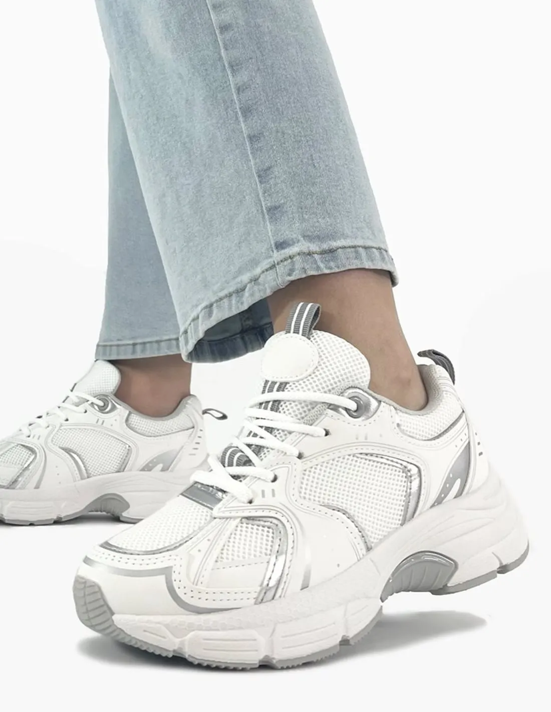 Deportivas xenia blanca/gris
