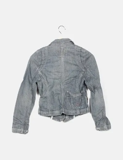 DKY Chaqueta gris denim