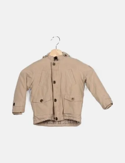 DOMBI Chaqueta beige cremallera