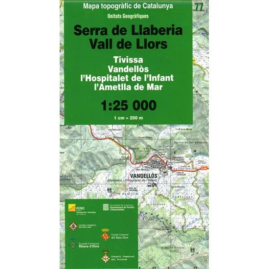 ed. icc (catalunya) Mapa Serra Llaberia 1:25000