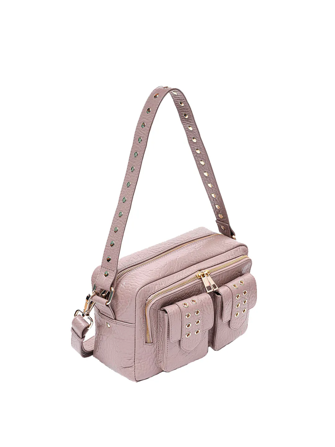 Ellie Eyelet New Zealand taupe w. gold