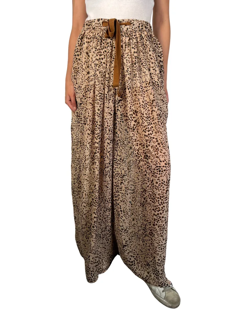 FREE PEOPLE Pantalon Palazzo Animal Print