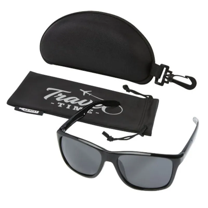 Gafas de sol deportivas polarizadas en estuche de plástico reciclado 'Eiger'