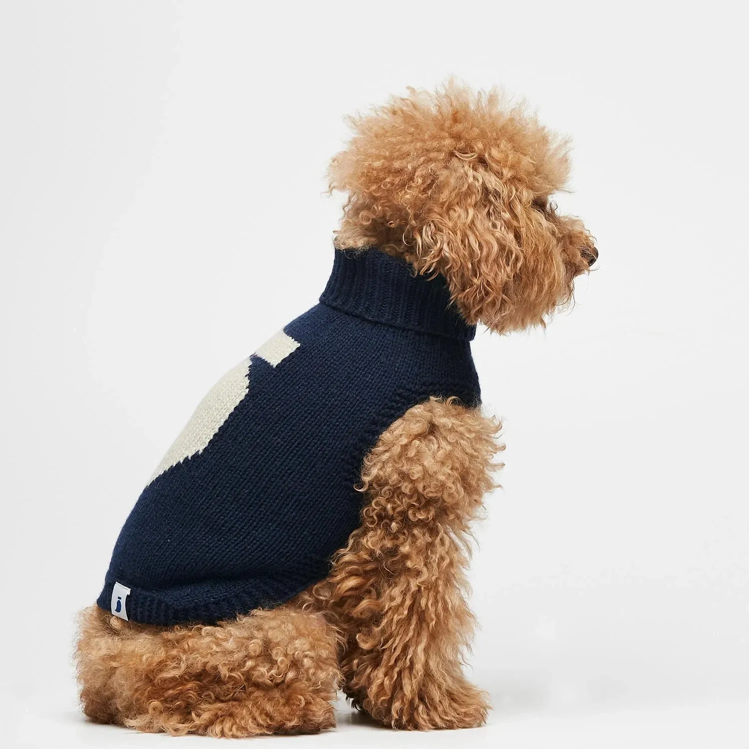 George Navy Merino Wool and Cashmere Dog sweater