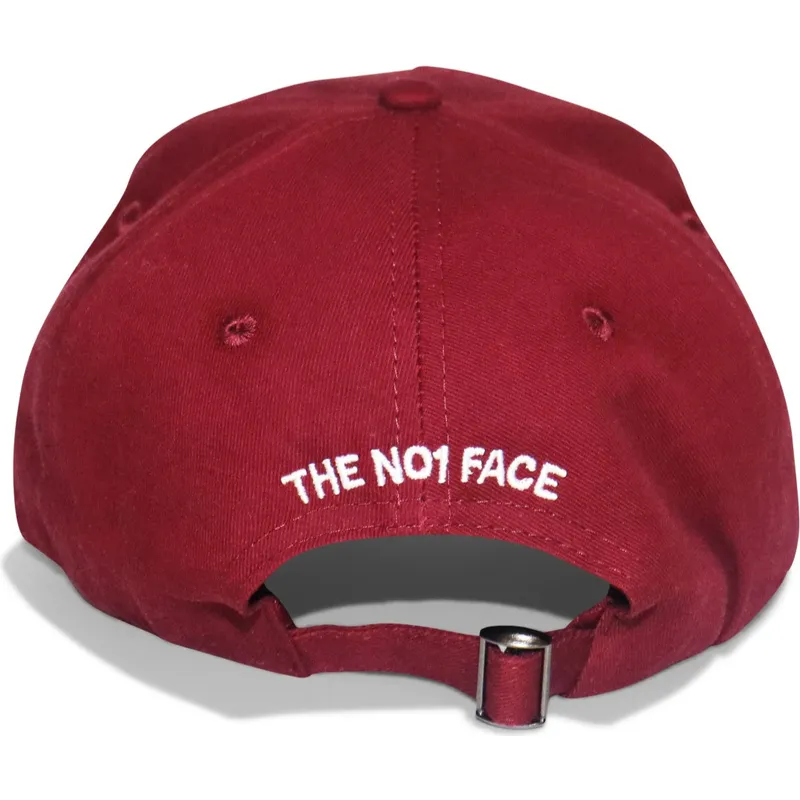 Gorra curva granate ajustable Trusts No.1 Distressed Black White Logo de The No.1 Face