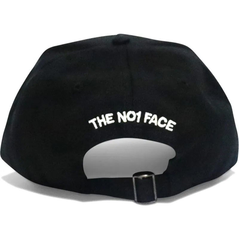 Gorra curva negra ajustable Trusts No.1 Distressed Black Gold Logo de The No.1 Face