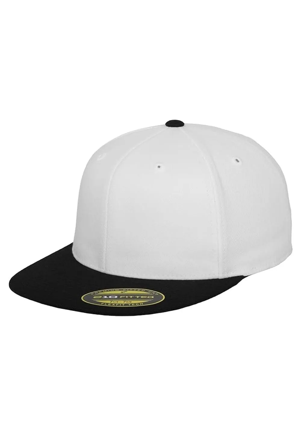 GORRA FLEXFIT BLANCA/NEGRA PREMIUM 210 FITTED 2TONE CAP